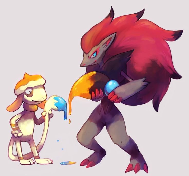 acervosmeargle's tweet photo. eu e meu mano @AcervoZoroark pintando https://t.co/QP13jm8uAP