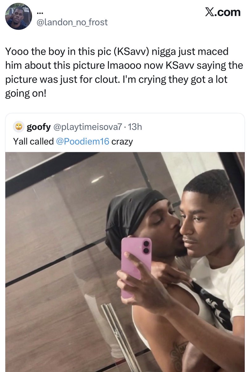 playtimeisova7's tweet photo. @Poodiem16 Dmier sad he love you Landon his boss tho https://t.co/CxHOL5f5dd