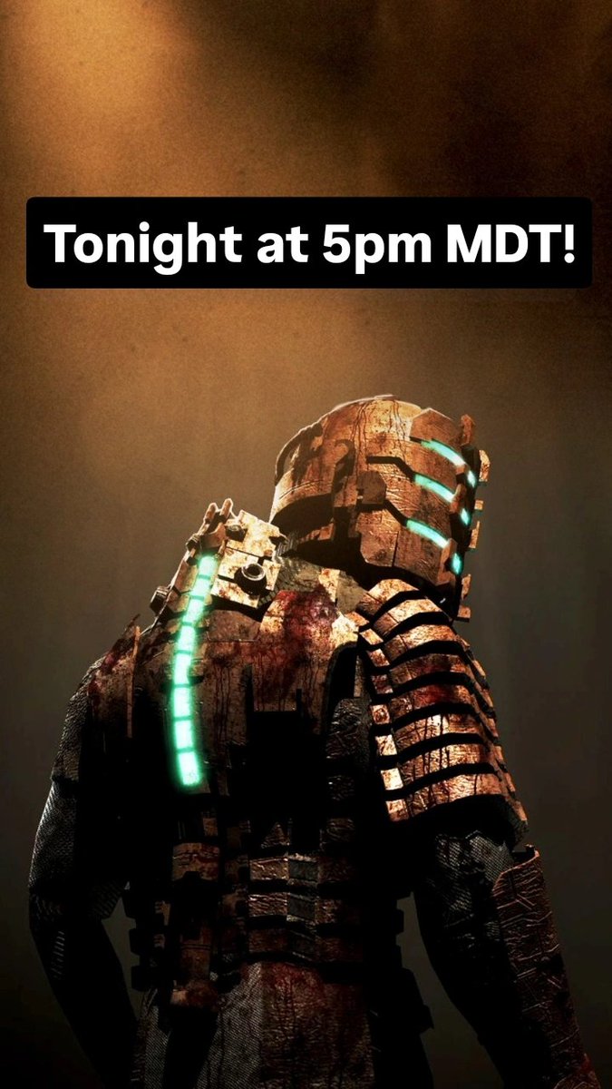Ritzordgames's tweet photo. New trial skeddy is in effect and I will be live at 5pm MDT (7pmEST) with another heaping scoop of Dead Space!

https://t.co/GCqyWwkgvK 
https://t.co/HlWz5Ntyel

#deadspace #deadspaceremake #xbox https://t.co/EC0U8dWJYb