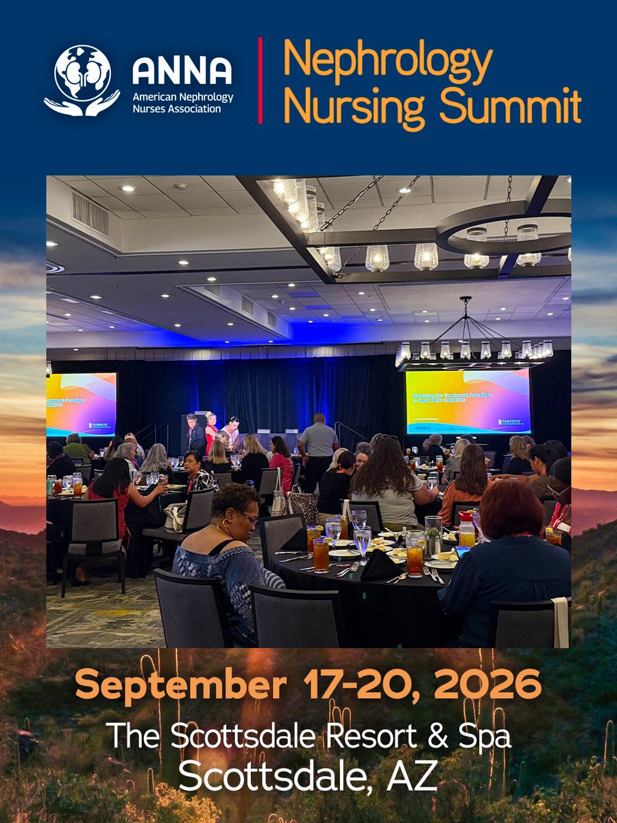 ANNAnurses's tweet photo. Thank you to Calliditas for sponsoring today's Lunch Product Theater and to Sreedhar Mandayam, MD, MPH, MBA, FASN for presenting, "Elevating the Treatment Paradigm in IgAN with Tarpeyo." #ANNAFall26 https://t.co/Dt5McBNtwn