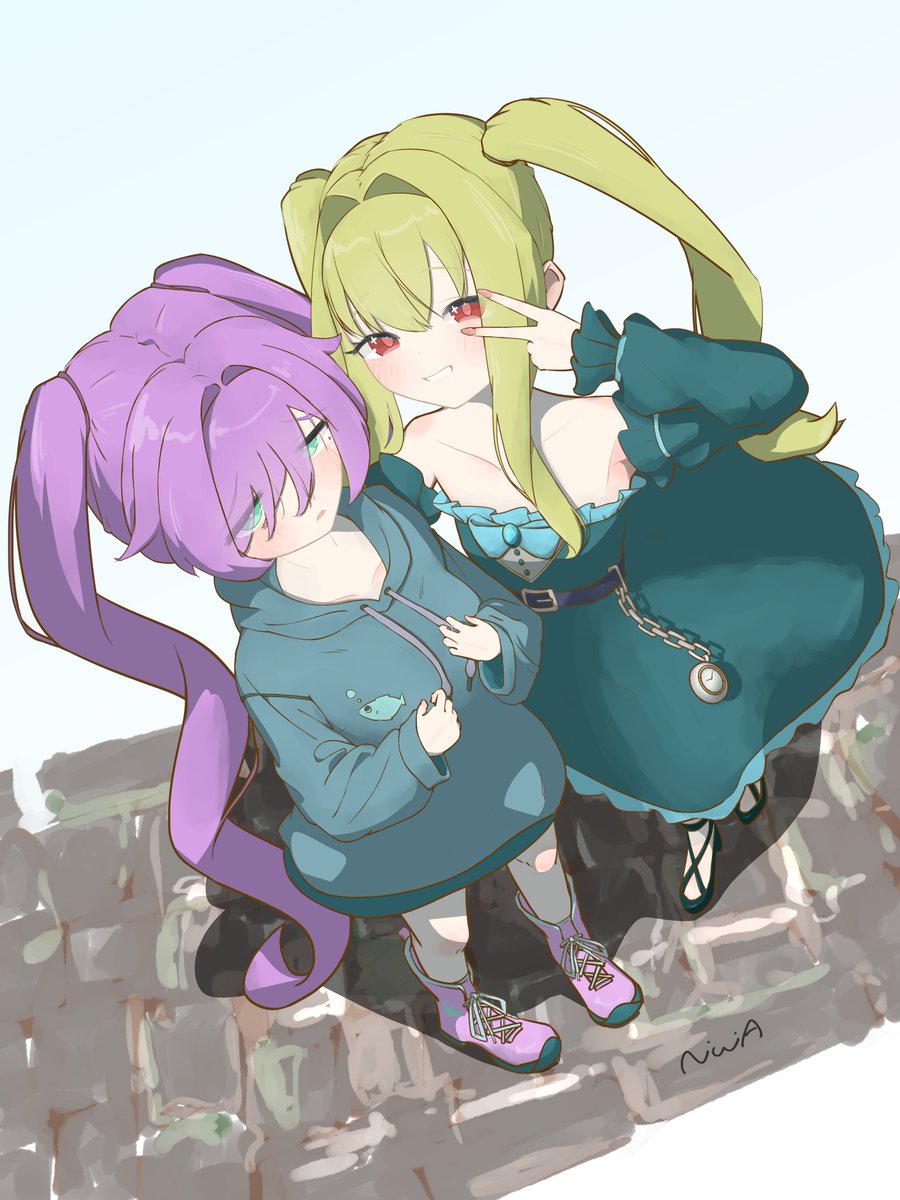 nwll_draw's tweet photo. あとかぜさんのOCちゃんイラスト完成！
リクエストありがとうございましたー！ https://t.co/h8nODDf0PQ