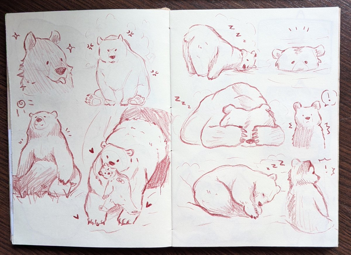 artisticcandy1's tweet photo. Some bears 🐻 (and other animals) I sketched today on my artist date (I'm currently on week 4 of "The Artist's Way", have you guys done it before?) https://t.co/nA5opudPaq