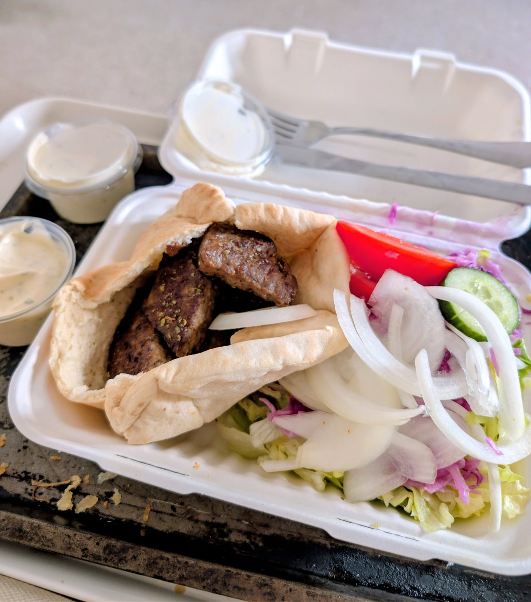 DanielAcorn1990's tweet photo. Started having sauce in a pot with my kebabs rather than splattered everywhere like a rhino's ejaculate. Really nice meal! https://t.co/DWek9Y68nV