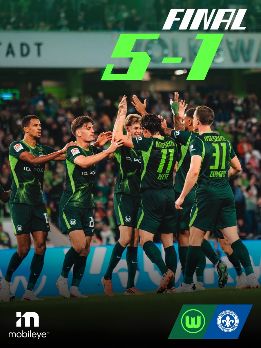 VfLWolfsburg_ES's tweet photo. ⚽️ VfL Wolfsburg 5-1 SV Darmstadt 98
¡Por fin ganamos en casa! Tarde espectacular de los Lobos.
🐺🥹🙌
#VfLWolfsburg #WOBSVD https://t.co/YdYDeLFxM8