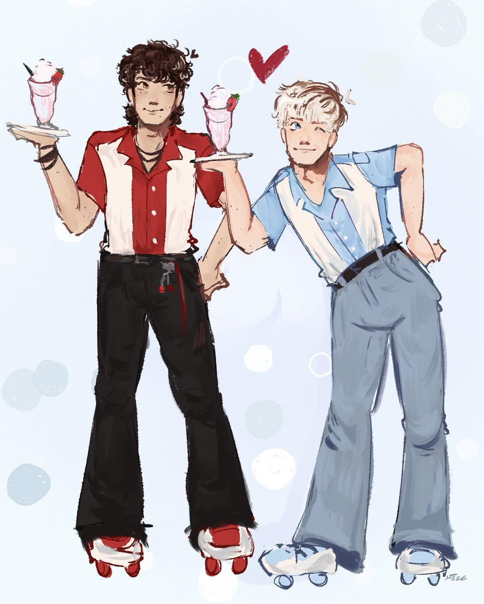 folieayaoi's tweet photo. servers at the tops only diner
#phanart https://t.co/JAtzz4JeJ9