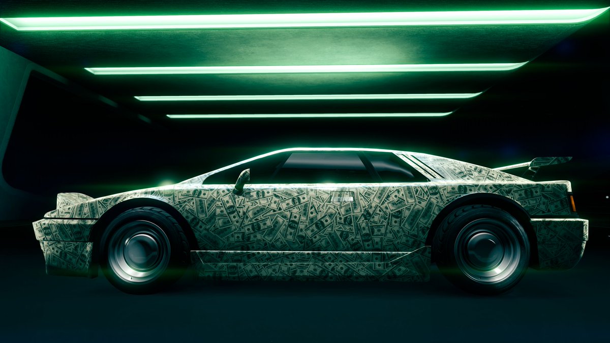 A parked Ocelot Ardent with the Dolla Dolla livery.