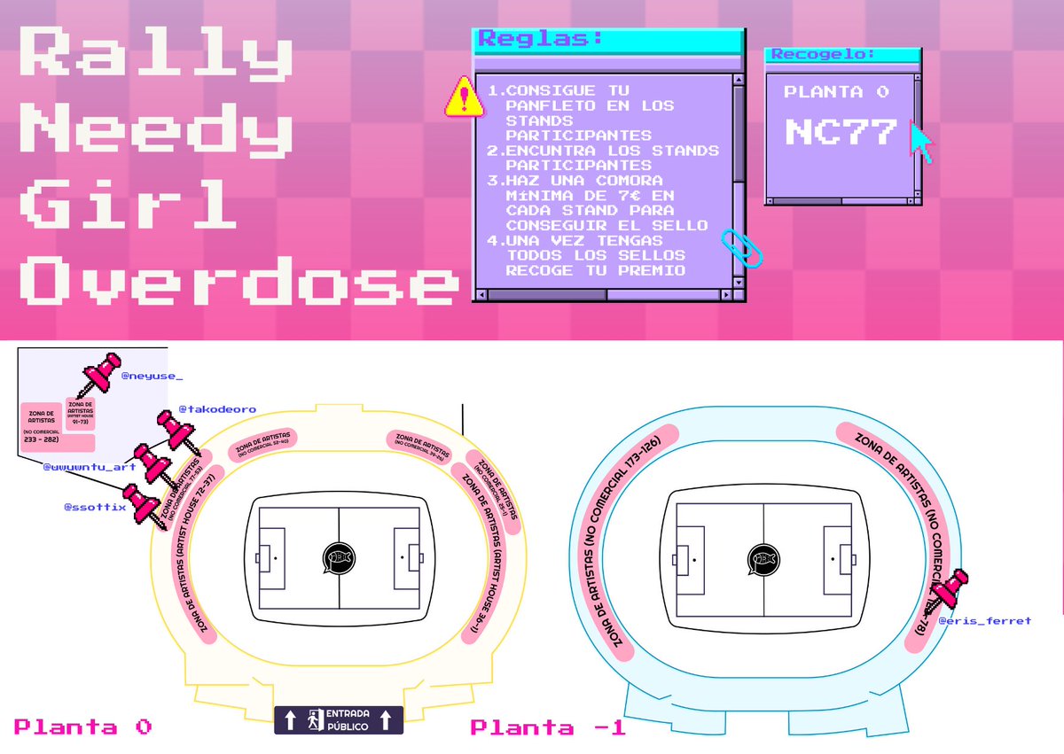 ssottix's tweet photo. Os presentamos el rally de Needy streamer overload esta @Japan_Weekend de Madrid el 26 y 27 
PREMIOS :
Alfombrilla 70x40 und
Print A4 Firmada

 @ssottix PLANTA 0 NC77
@UwUntu_Art PLANTA 0 NC71
@takodeoro PLANTA 0 NC67
@neyuse FANZONE AH90
@Eris_ferret  PLANTA - 1 NC96 https://t.co/gBm0dkFgZa