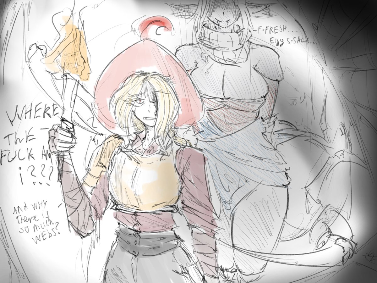 i7et52's tweet photo. Kristiliana dungeon diving gone wrong ft. @JeanK26927006  Almara
 #spiderweb #webbondage #oviposition #drider https://t.co/mqyEastFXQ
