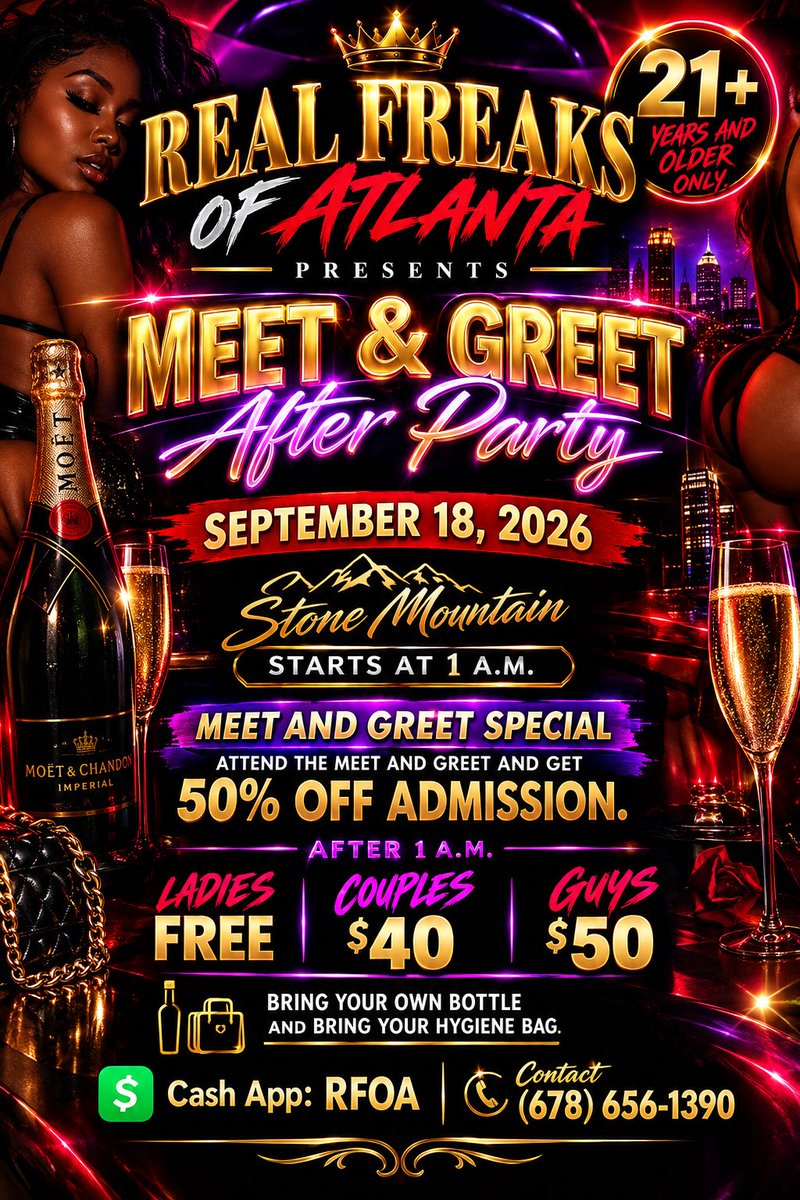 RealFreaksOfAtl's tweet photo. You know it’s a vibe when we outside!! Come pop out to the Meet &amp; Greet &amp; the After Party!! 
#RealFreaksOfAtlanta 
#LitGawd 
#Lifestyle 
#SwingerParty https://t.co/Mq920tLzM0