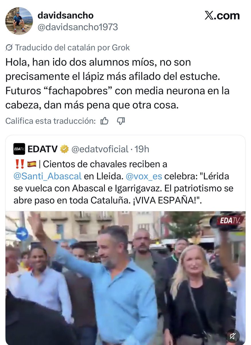 Marco864534's tweet photo. Profesor con cuenta y foto pública en X,señala a 2 d sus alumnos.Dice q no son los lápices más afilados y futuros fachapobres con media neurona. Quiere hacerlo viral y lo acaba borrando.Resulta q el q resultó no ser el lápiz más afilao fuiste tú.Espero q t denuncien x esto. https://t.co/WksZ70ONWt