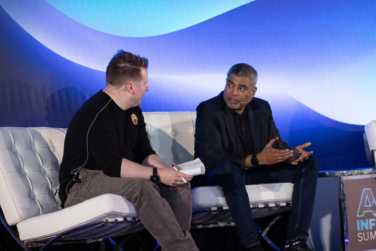 IntelBusiness's tweet photo. Is your AI infrastructure ready to go agentic?

At #AIInfraSummit 2026, our fireside chat, “Intelligence at scale: A blueprint for agentic AI Infrastructure,” featured @SambaNovaAI, Cambium Capital, and @MoreThanMoore2x for a discussion on how foundational architectural patterns can help grow agentic systems and deliver intelligence for tomorrow. 

Learn more: https://t.co/g87e5VpCMl