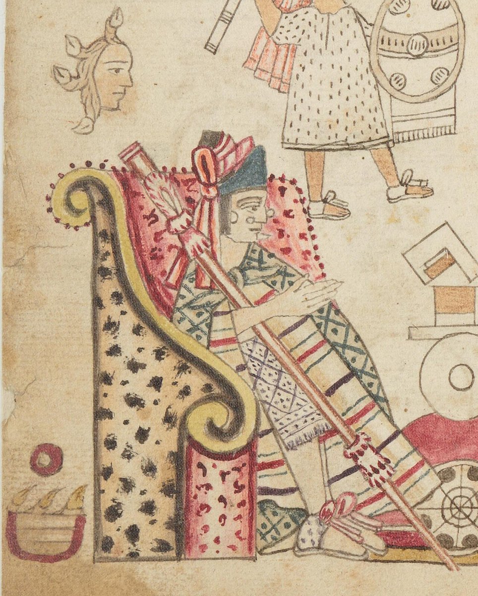 Mexicolore's tweet photo. The #Codex Azcatitlan, an early 16th century #Aztec manuscript, has gone on display at the Museo Nacional de Antropología in Mexico City, after 186 years abroad (in France). Shown here: #Mexica #tlatoani Axayacatl, on a throne covered in jaguar skin...
https://t.co/KAH5dkhMLI https://t.co/BVqwD93cYw