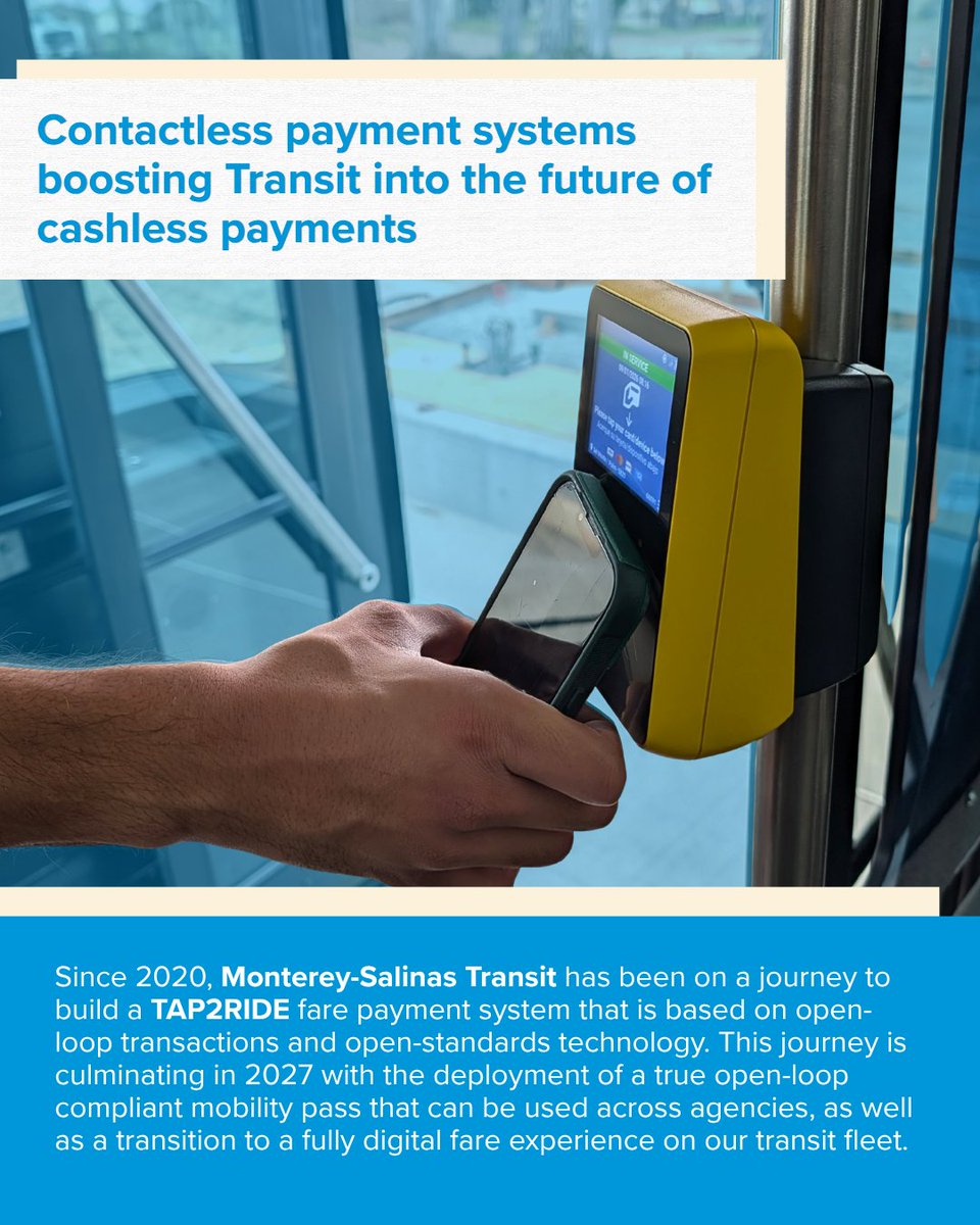 CalTransit's tweet photo. Technical Tours Are Coming to Monterey!

Join the California Transit Association and Monterey-Salinas Transit (MST) at the 61st Annual Fall Conference & Expo for three exclusive technical tours showcasing innovation, accessibility, and the future of public transportation.

Explore MST’s TAP2RIDE open-loop fare payment system, tour the Mobility Services Center in Salinas to learn about accessibility and mobility programs, or get a behind-the-scenes look at the construction of SURF! Bus Rapid Transit along Highway 1.

Attendees can register for tours at the MST host table next to the registration desk in the Serra Lobby.

Register today: https://t.co/7Tq7eeg6Ss