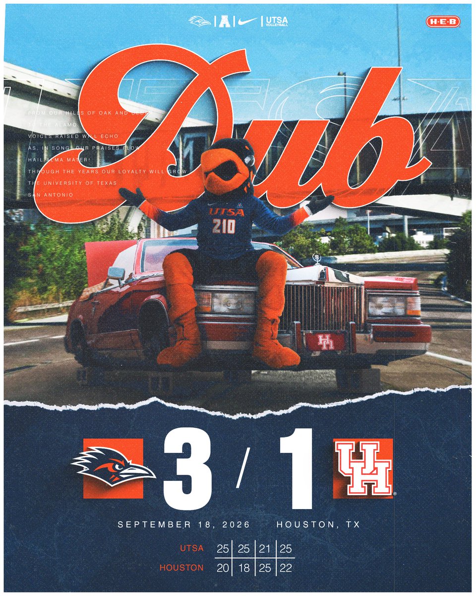 UTSAvolleyball's tweet photo. Whose house indeed 😏

#BirdsUp🤙 | #LetsGo210 https://t.co/VlZgMMFarx
