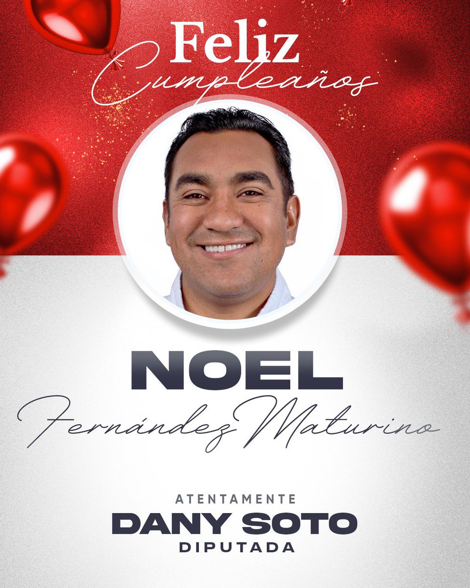 danisotto's tweet photo. ¡Feliz cumple Noel Fernández . 🥳🎂

Que este nuevo año esté lleno de bendiciones, salud, amor. 🙌🏻

¡Disfruta mucho tu día y recibe un fuerte abrazo!🎉🎈 https://t.co/8xGHnsI5Uq