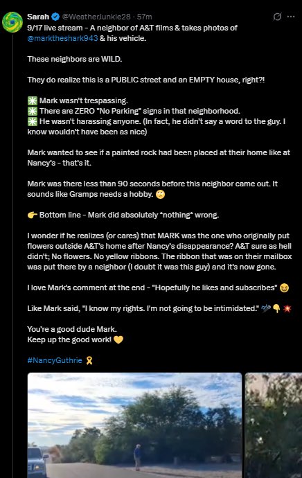 MorttheJavelina's tweet photo. Mark takes photos of the neighborhood: “investigating.”

Neighborhood takes a photo of Mark: “WILD.”

Mort has located another fascinating example of the One-Way Camera Doctrine. 🐗📸 https://t.co/XGljHMWyY1