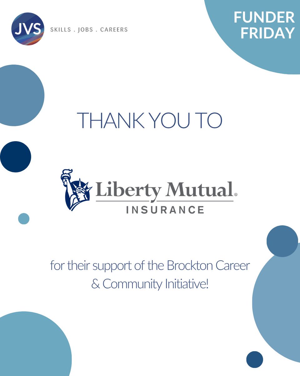 JVSBoston's tweet photo. #FunderFriday Spotlight: Liberty Mutual Foundation

We are grateful for @LibertyMutual Foundation's support of the Brockton Career &amp; Community Initiative (BCCI) to help young adults build meaningful careers.

Learn more about the Liberty Mutual Foundation: https://t.co/cJseC3aksr https://t.co/pRE49x8OFb