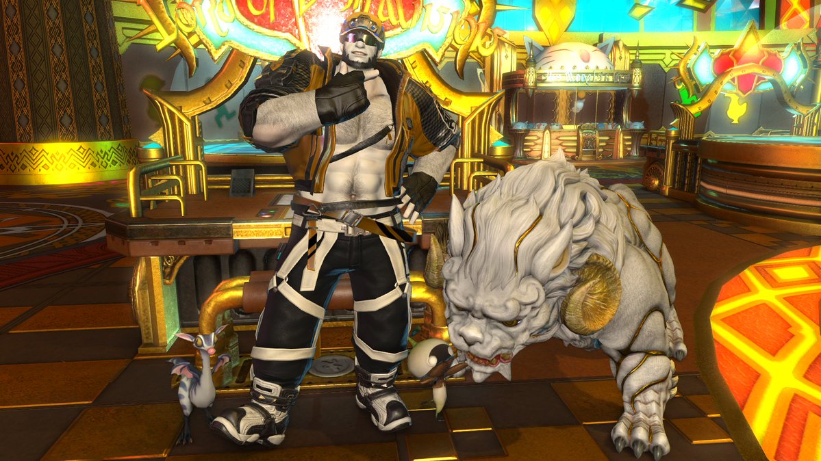 SGrenreedsyn's tweet photo. Beastmaster glamour! I went with a techno look, and I think it turned out pretty good!

#gpose | #roegadyn https://t.co/9EMIKrqnQp