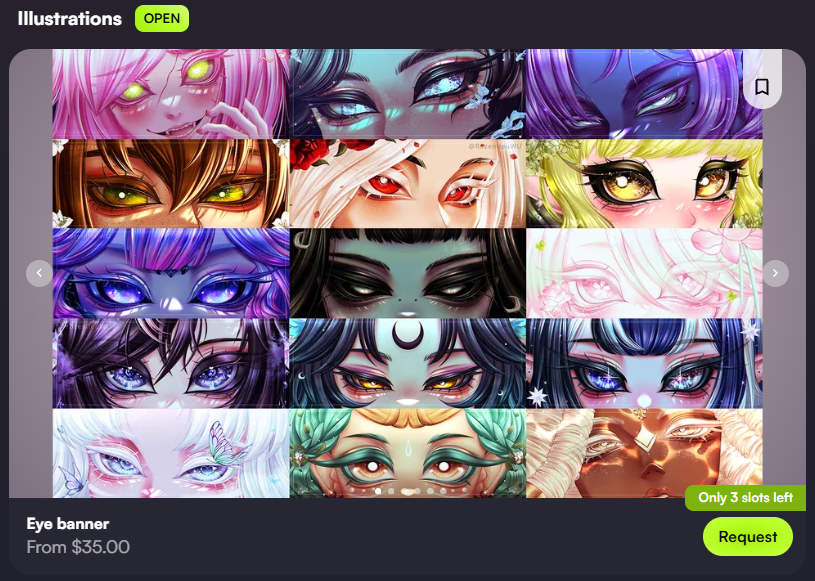 RozeniteuWU's tweet photo. 3 eye banner slots open on my Vgen for this first batch of September if anyone interested 😘

🔗below: https://t.co/yRX9On3iNI