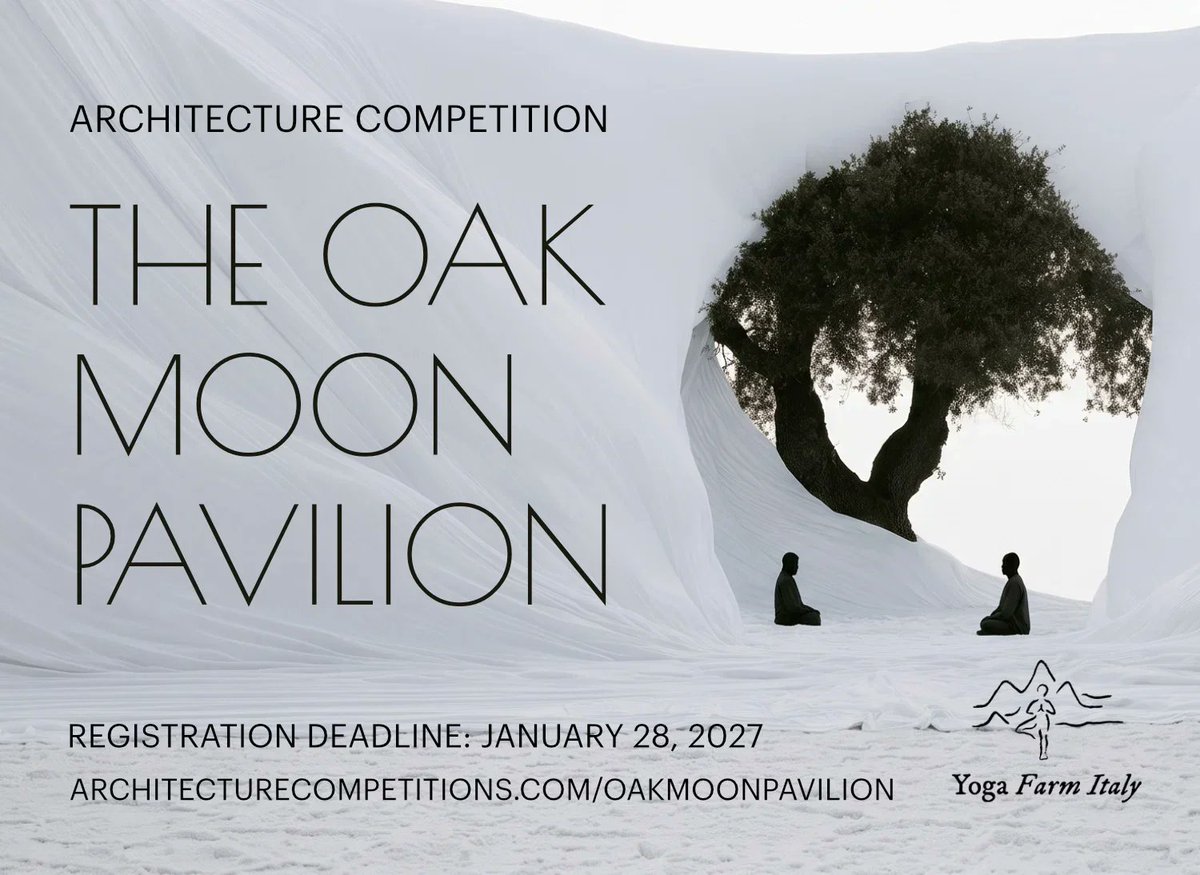 archinect's tweet photo. Featured architecture & design competitions from Bustler include Festival des Architectures Vives, International Garden Festival, BSA Design Awards, and Oak Moon Pavilion. #ArchitectureCompetition #DesignCompetition
https://t.co/hNAPKQLbAm https://t.co/mA5YzEgNj2