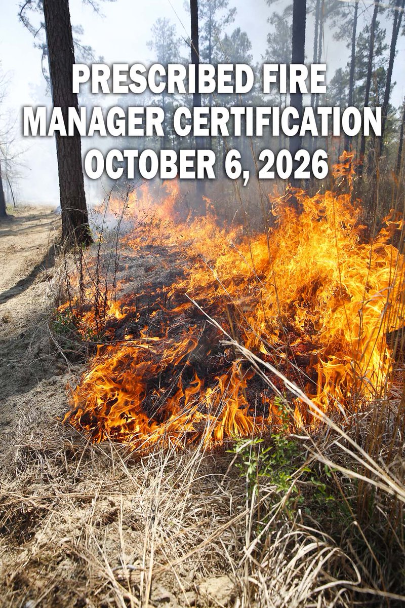 GaTrees's tweet photo. 🔥 Ready to take the next step with prescribed fire?

Registration is available for an upcoming Georgia Prescribed Fire Manager Certification Course through Coastal Pines Technical College.

Course details + registration: https://t.co/7bnZsy3mhb

#PrescribedFire #GeorgiaForestry https://t.co/c6T3PJFklF