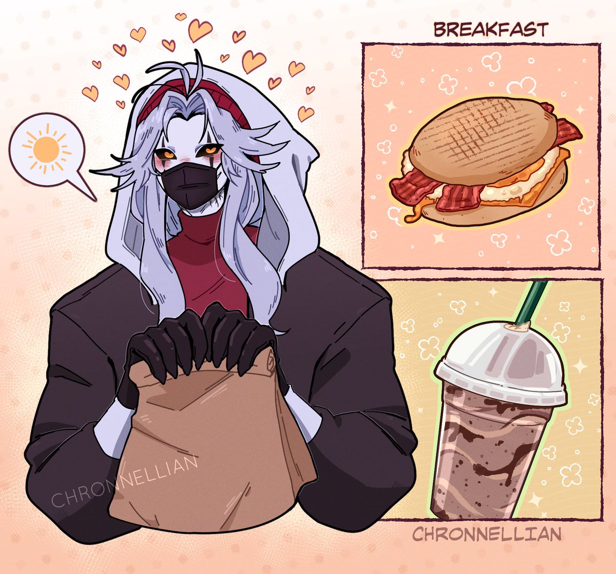 chronnellian's tweet photo. Bweakfast ☀️🍳🥯

#tfc #thefreakcircus #怪诞马戏团 https://t.co/P1jqRHcwCa