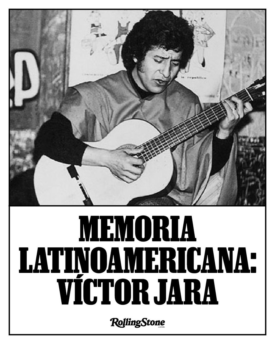 RollingStoneMX's tweet photo. Intentaron silenciar la voz de Víctor Jara, pero no pudieron borrar su legado. A 53 años de su asesinato, sus canciones continúan formando parte de la memoria y la historia de América Latina.
#VictorJara #Latinoamérica #Música
https://t.co/WOa9fAyYjx https://t.co/7jiHaN01o9
