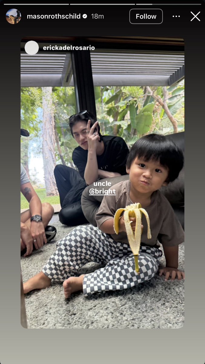 TharineePooH's tweet photo. “uncle @ bright”

เอ็นดู ไปเยี่ยมเพื่อนเยี่ยมหลาน🥰
IGs : erickadelrosario, masonrothschild
#bbrightvc @bbrightvc
#bright https://t.co/OWUUtLRKV1