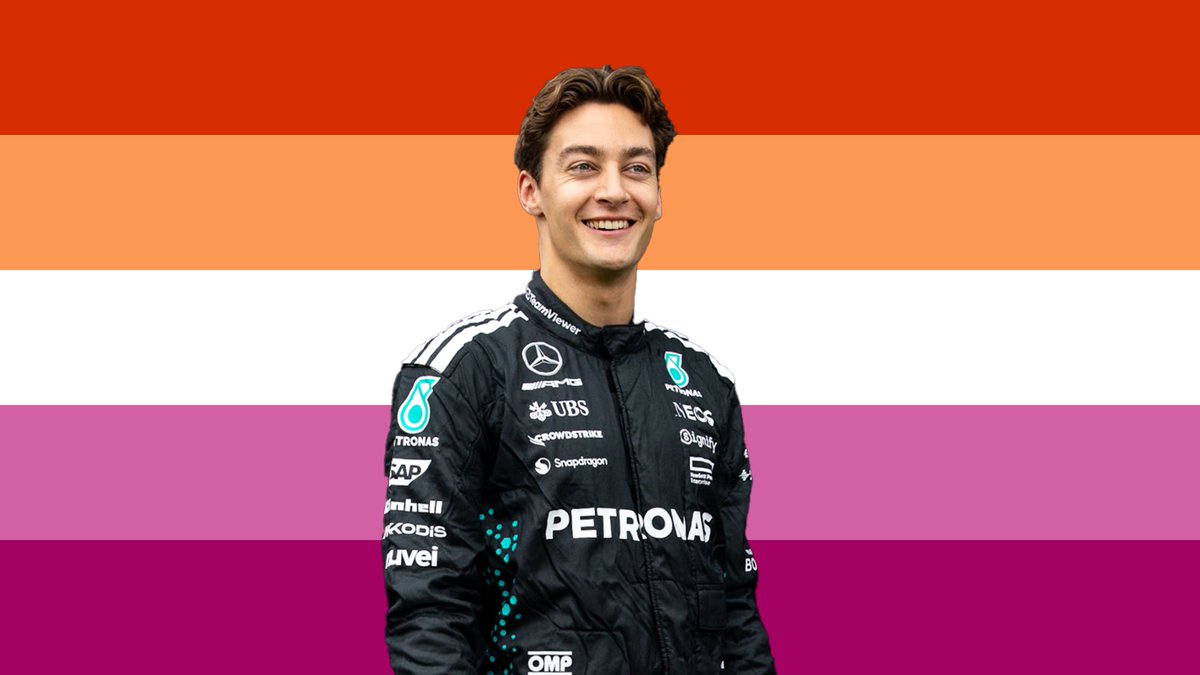 snoopluvbot's tweet photo. pride flag for lesbians who love george russell https://t.co/csaca1ZjER