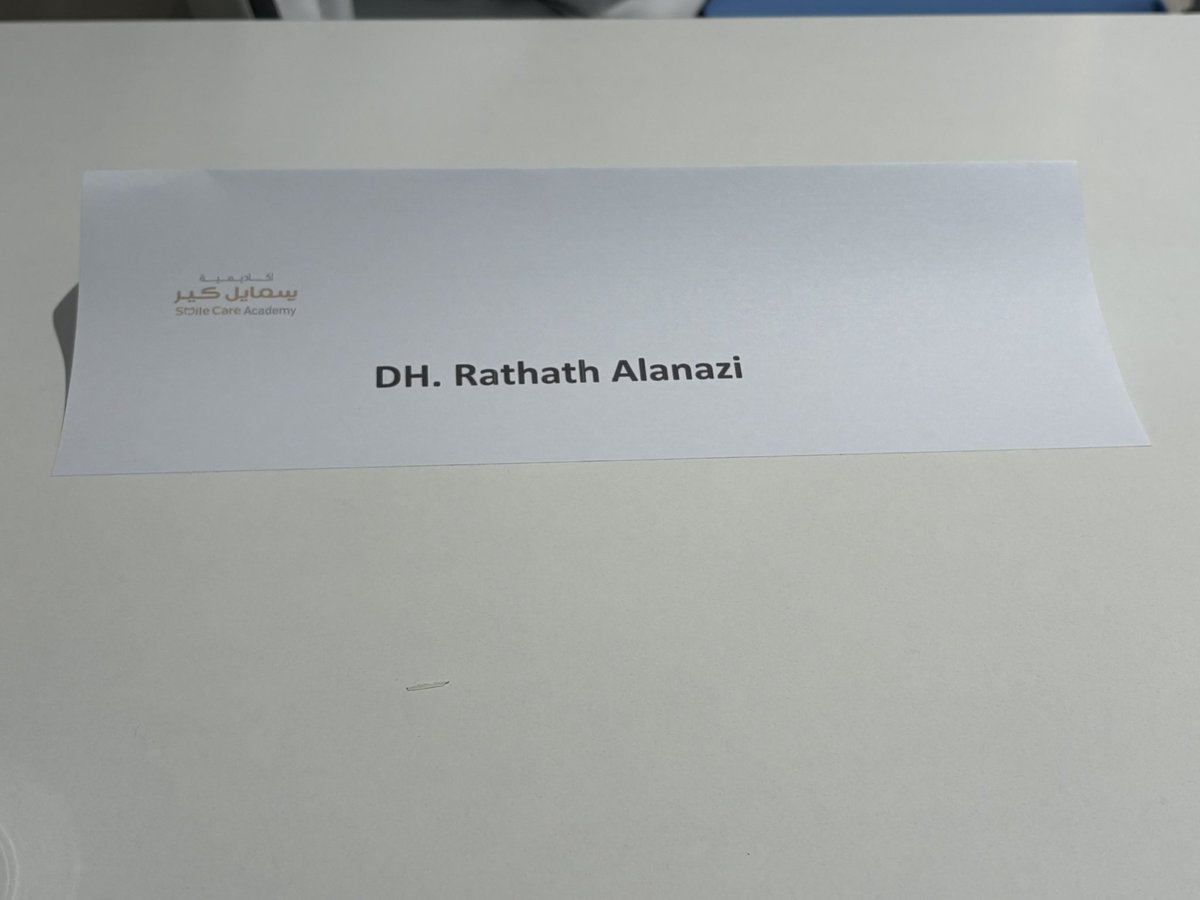 Rathath_3's tweet photo. تشرفت بحضور دورة Guided Biofilm Therapy (GBT)، تجربة ثرية أضافت لي معرفة ومهارات جديدة في مجال صحة الفم والأسنان. 🦷✨
سعيدة بهذه الخطوة وممتنة لكل فرصة تعزز تطوري المهني.
@SmileCareSA @emsdental https://t.co/xaBTuIoUMg
