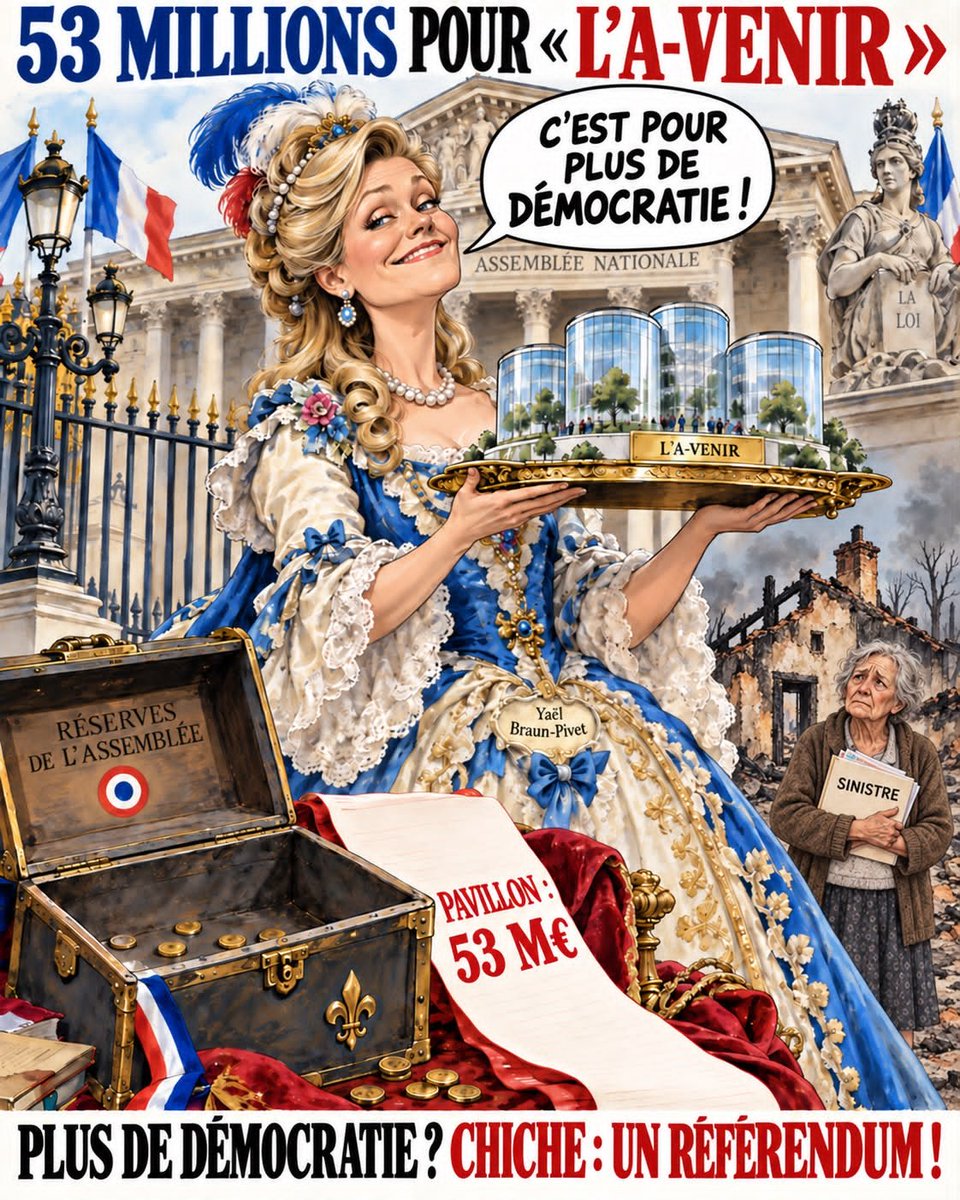 KERNOlivier74's tweet photo. Dites merci à @YaelBRAUNPIVET pour les 53 millions d'euros d'impôts qu'elle vz dilapider à défigurer le bâtiment de l'assemblée nationale.
Dites lui !!
Repostez ce tweet à son attention.
La caste se permet tout avec votre pognon !!

@gerard_larcher
@EPhilippe_LH
@GabrielAttal 
@BrunoRetailleau
@Laurentwauquiez
@xavierbertrand
@fhollande 
@RoyalSegolene 
@faureolivier 
@rglucks1 
@eciotti
@knafo_sarah
@MLP_officiel
@J_Bardella
@davidlisnard
@RomainMarsily 
@QuentinHoster 
@blanc_etienne 
@MartinAlex06
@BonnetSebas75 
@patrick_fostier 
@MichelCavargini 
@Nouv_Energie