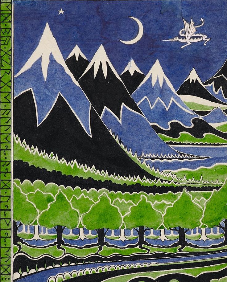 TolkienWonder's tweet photo. Tolkien’s illustrations were so diverse and imaginative. Here are 40+ of his stunning pieces (link below). https://t.co/BfPRe6Jks0