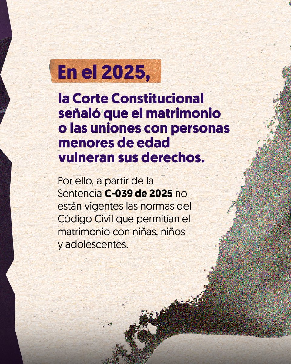 DefensoriaCol's tweet photo. ¡La niñez es para soñar en grande! 🚀👧🏽👦🏻

🔎 Los matrimonios infantiles y las uniones tempranas limitan proyectos de vida y afectan el ejercicio de los derechos de niñas, niños y adolescentes.

🧵👇🏽 https://t.co/VGMeR2SUSE