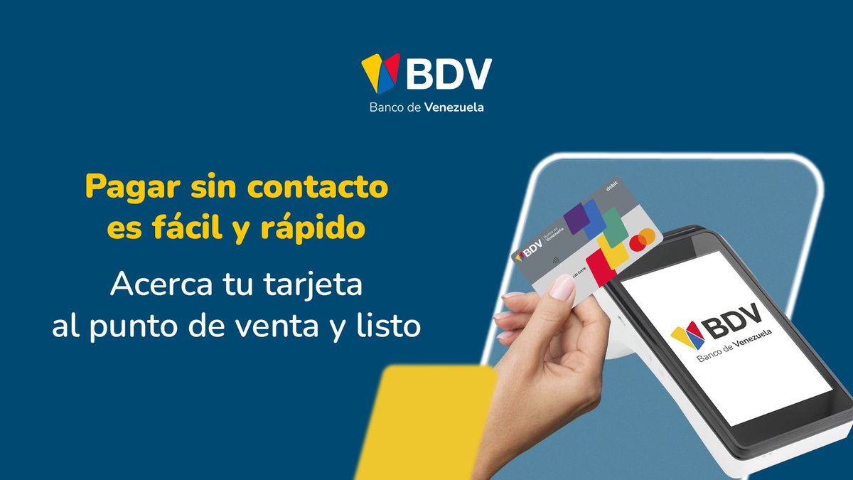 BcodeVenezuela's tweet photo. Descubre la comodidad de pagar sin contacto con tu Mastercard Debit 💳

Ahora tus transacciones son más rápidas, con el pago sin contacto, ¡todo es más sencillo!😉

¿Listo para disfrutar de la experiencia?📲 https://t.co/ZvNTQFIy3m