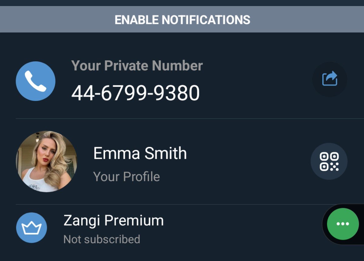 EmmaSmith03f2's tweet photo. Hi guys Are you in , add my Zangi private number for confidential correspondence and calls👉✅

4467999380

#zangi #NewTrickbyROSÉ https://t.co/T0vlOyCAcn