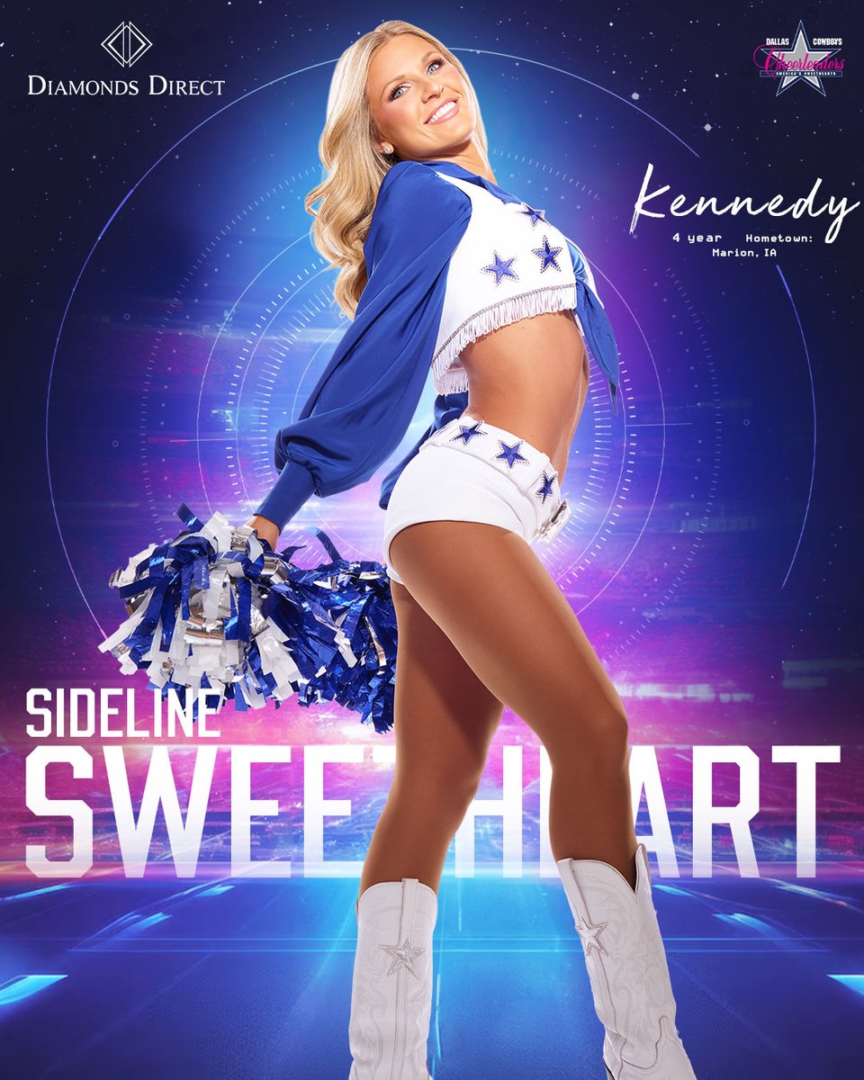 DCCheerleaders's tweet photo. sweet as can be 💘 Kennedy is our #WASvsDAL Sideline Sweetheart!

#DCCheerleaders | #DiamondsDirect https://t.co/oBGKLn9J0g