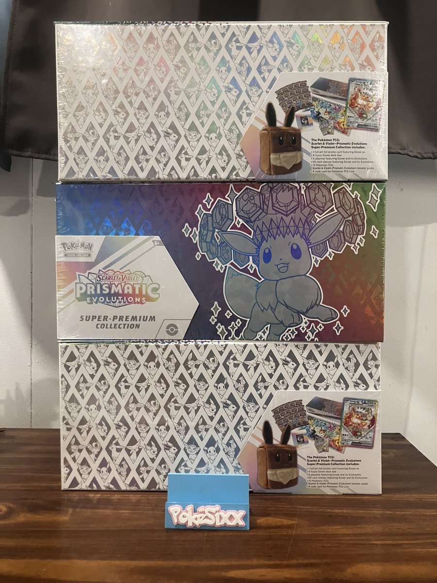 PokeSixxx's tweet photo. 🔥🔥3x PRISMATIC EVO SPCS🔥🔥

$10 A SPOT /80 SPOTS (12 MAX)

WINNER GETS ALL 3 SPCS!!! 

🎡 of ☠️ LIVE on Twitch

✅RT for a chance at a free spot ✅

⬇️⬇️⬇️CLAIM SPOTS BELOW ⬇️⬇️⬇️

PAYMENT NOT DUE UNTIL FULL!!!

US SHIPPING UP TO $40 https://t.co/4sHuQN8fF5