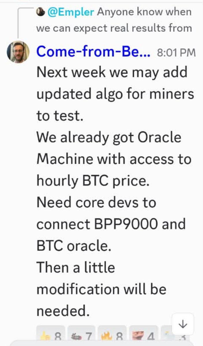 BPP9000's tweet photo. Vague promise? No

The engineer gave an exact answer  and engineers don't do that for nothing.

Next week. May be Next stage. 

Still watching with folded hands? Fair enough. Convincing isn't my job.

Opportunities don't knock twice

It's almost $Qubic o'clock 

#BPP9000 #Qubic https://t.co/ZJkWEgfY9b