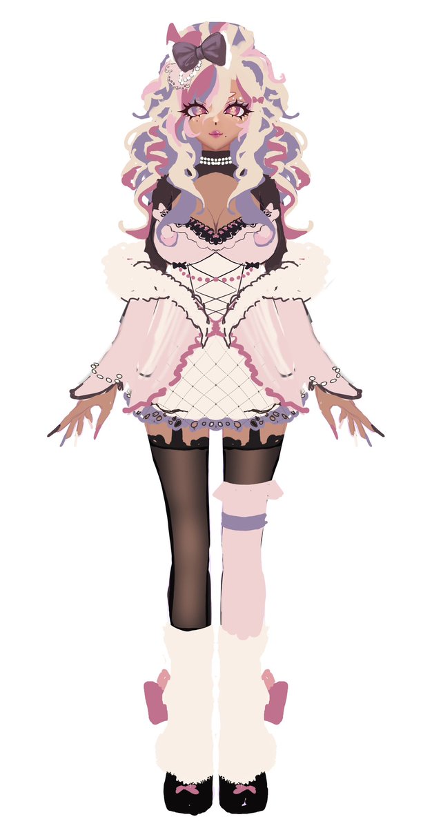 MiniocchariVT's tweet photo. This is her btw~ once I get consent from the og designer/artist she’ll be officially up for grabs, price most likely going to start between $1500-2000 USD (this is around the price for all her artwork/model+rigging) https://t.co/ScppF3s0b5