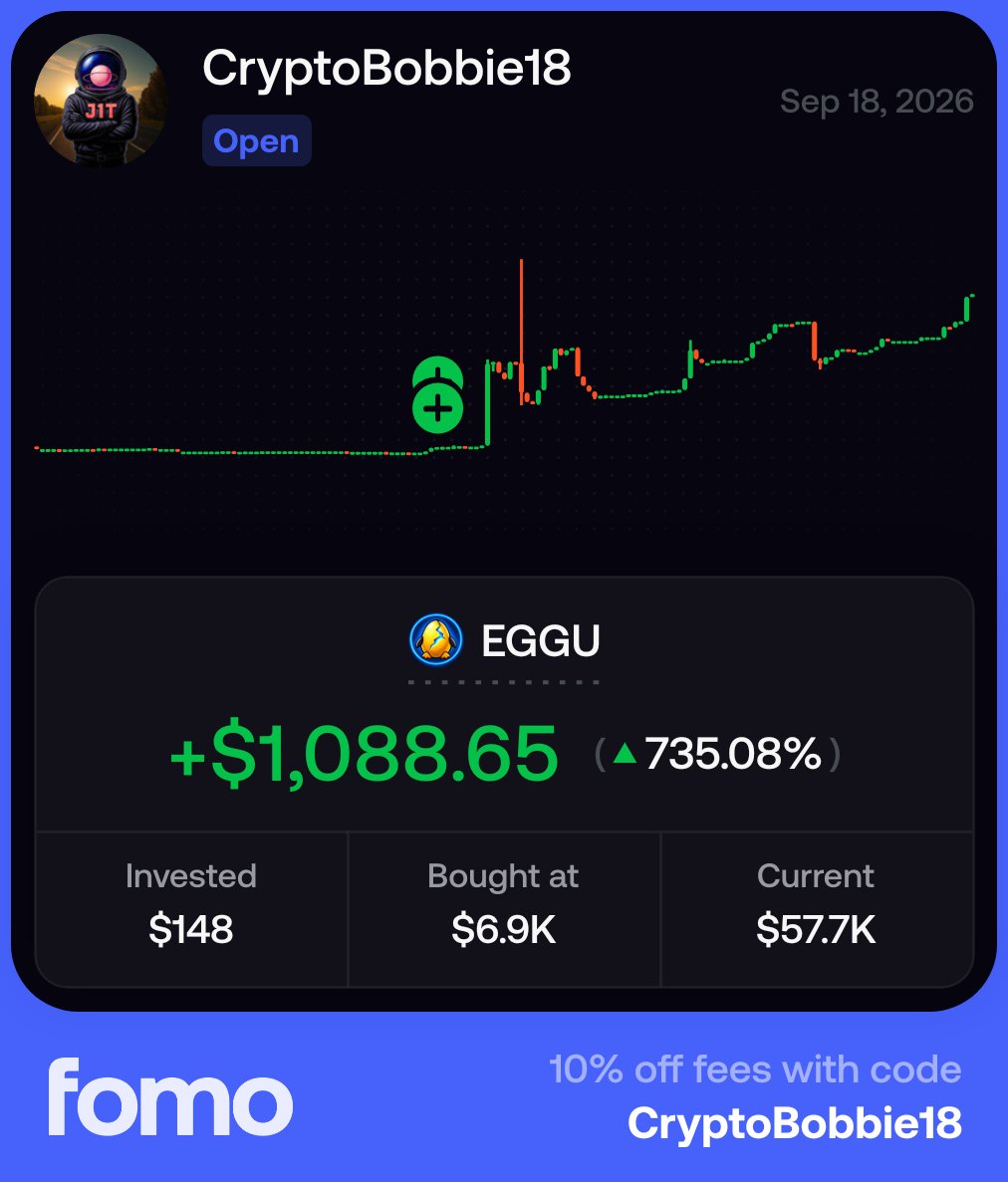 CryptoBobbie18's tweet photo. Still climbing @EgguPengu 
Contract:
 49VZNZqvkcsGajJ8k9xrEzDZTLRDV5rZn9YYthg53czn https://t.co/mj54ctJXNI