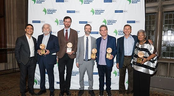 PostLeftWatch's tweet photo. This is from last year's awards, which also awarded Scott Horton and Electronic Intifada. Matt Taibbi was honored but couldn't be there, I guess. https://t.co/psncaljskv