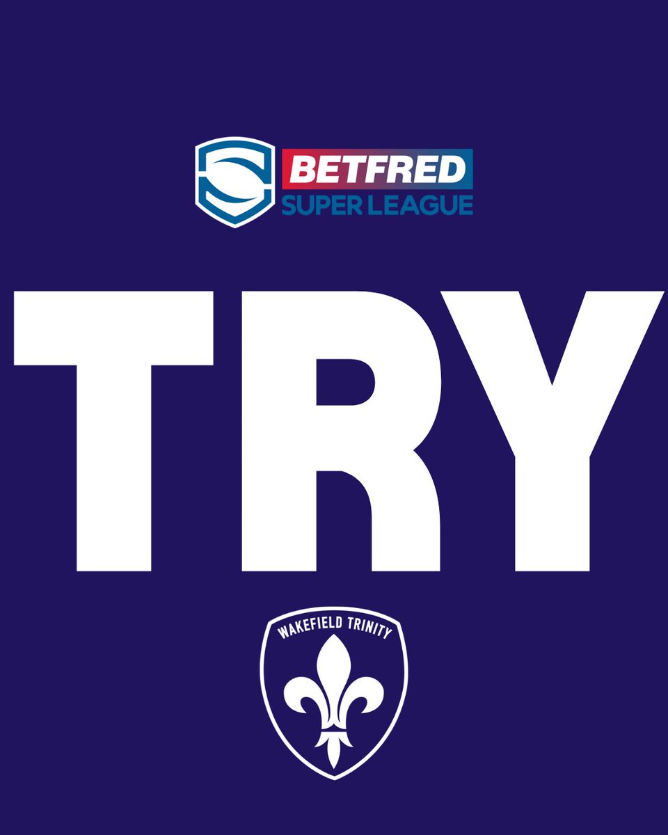 MatchdayRL's tweet photo. 46' TRY WAKEFIELD TRINITY!!!
Isaiah Vagana Crashes over the line for the Trinity!
Max Jowitt Converts! (3/4)
🟣🟣18 - 06⚪️🐆
#Wakefield #Leigh https://t.co/oyTIkitgXq