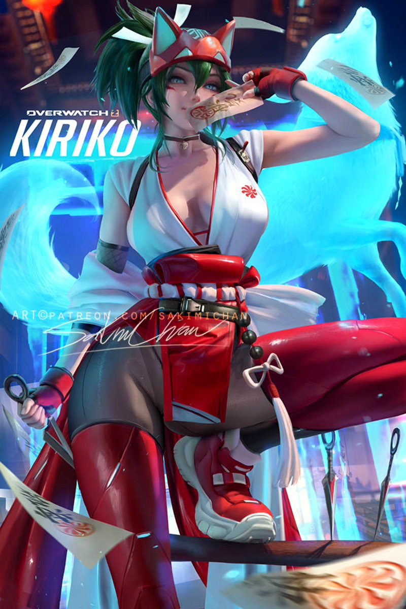 OverwatchFox00's tweet photo. I'm Kiriko Kamori A Female kunoichi Shrine Maiden Power of Spirit of Kitsune!!! https://t.co/X2zyvI9KoF
