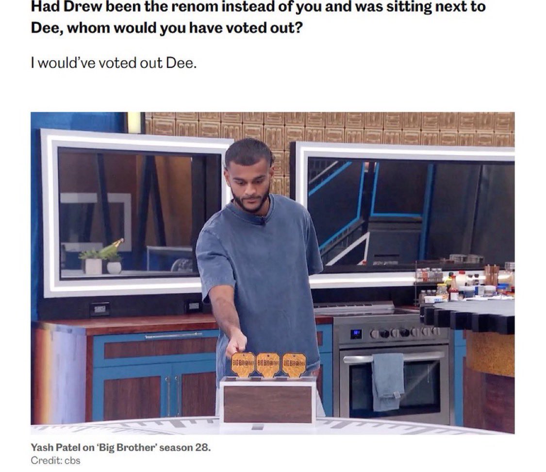 pxppingmxrcs's tweet photo. Yash confirming he would’ve voted out Dee and most likely Taylor would’ve vote out Dee… oh Birdlody Stans don’t make that face 😭 #bb28 https://t.co/ob734SNd40