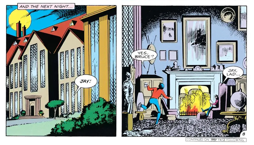 TTHypeTime's tweet photo. I think about this moment from Detective Comics #573 all the time cause it's so cute. Jason's so embarrassed/dejected and Bruce immediately moves to make him feel better like "how about some chocolate cake" 🥹 https://t.co/37SWPBUNfA