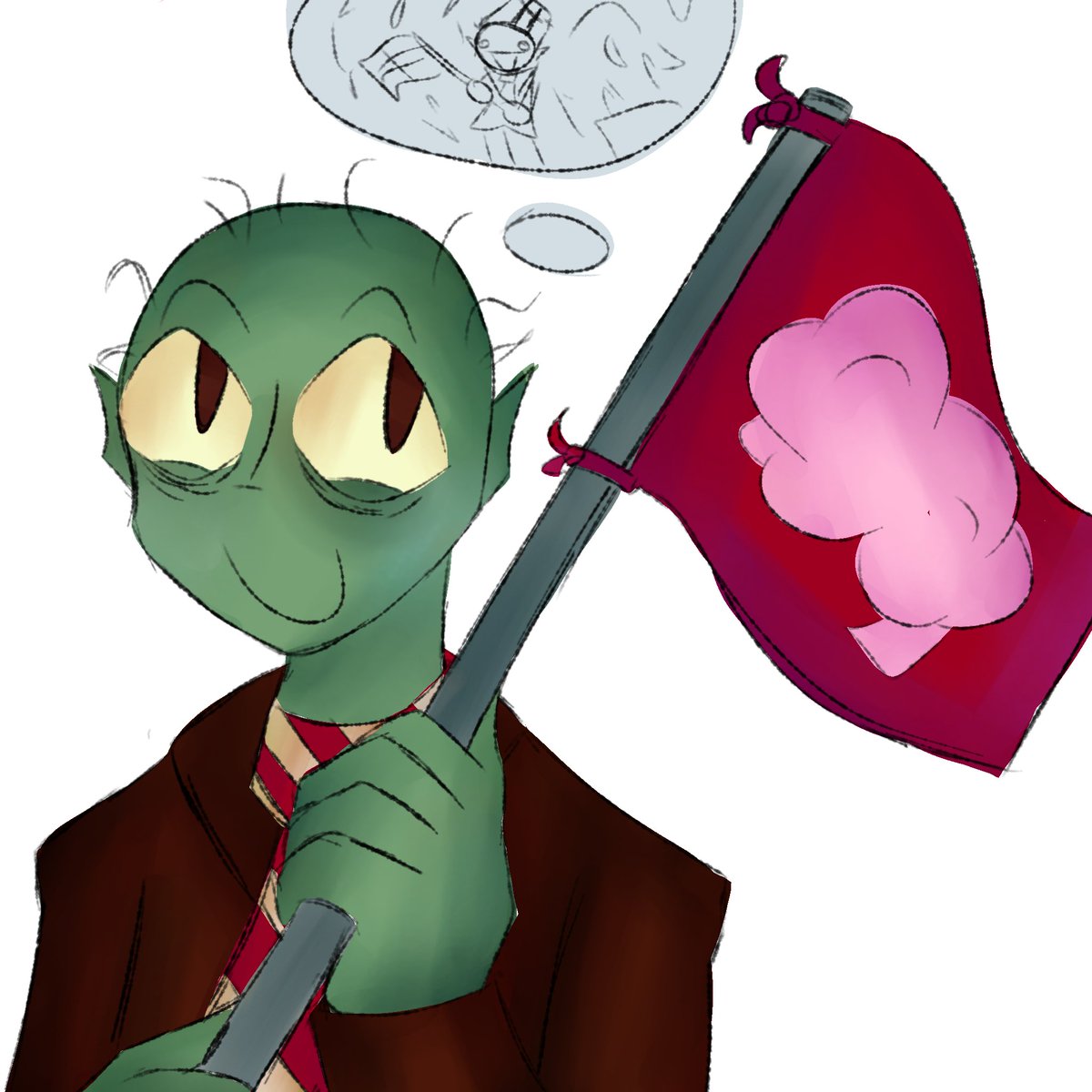 typkayt154's tweet photo. Headcanon number 1:  
Brian (Flag Zombie) is always fascinated with parades and dreams to be a leader in one as long as he escapes the army 

In addition imma post headcanons with names I gave to all 25-29 zombies
#pvz1 #pvzfanart https://t.co/XvwFIhCTTp
