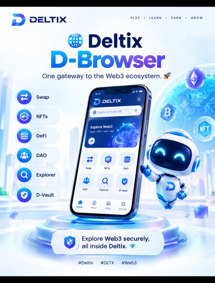 Cuteeva08's tweet photo. 🌐 Deltix D-Browser

One gateway to the Web3 ecosystem. 🚀

🔹 Swap
🔹 NFTs
🔹 DeFi
🔹 DAO
🔹 Explorer
🔹 D-Vault

Explore Web3 securely, all inside Deltix. 💎

#Deltix #DLTX #Web3 https://t.co/9RX3KWU5IL