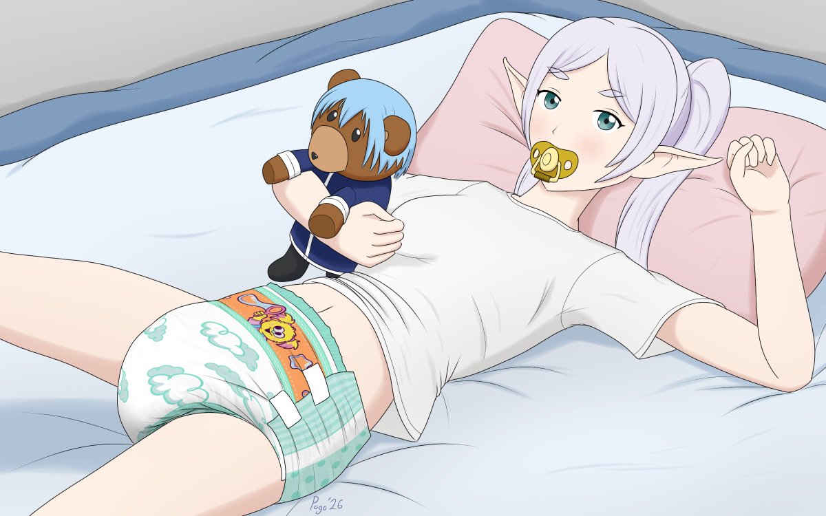 PogoPaddin's tweet photo. Adorable elf baby ♥️♥️ #diaperart #abdl https://t.co/C65C7mzpDw