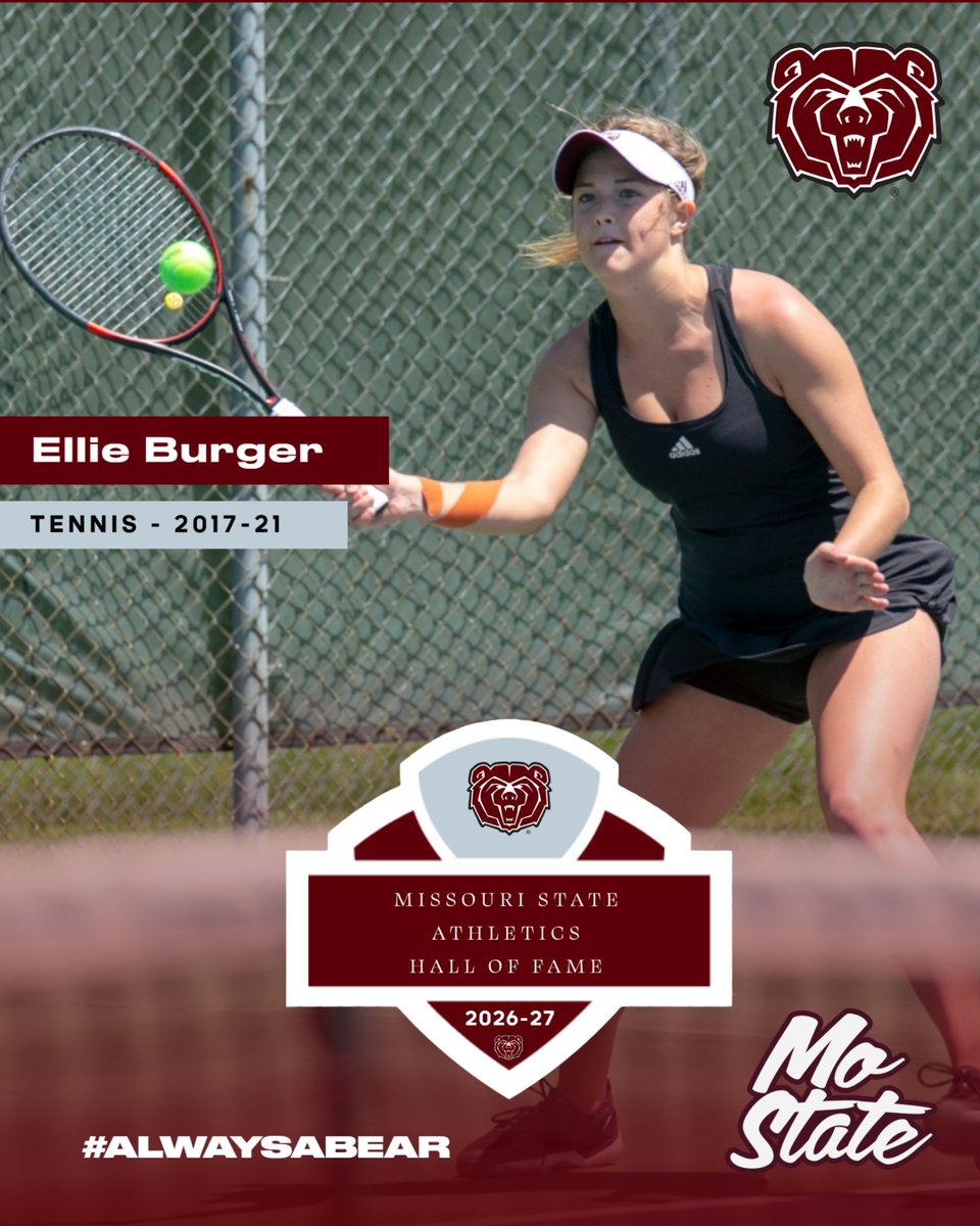 MoStateTennis's tweet photo. Congrats to Mo State great @burger_ellie on her induction into the Missouri State Athletics Hall of Fame this evening! 🎾🐻🏆

#AlwaysABear https://t.co/NI3NQEZhxa