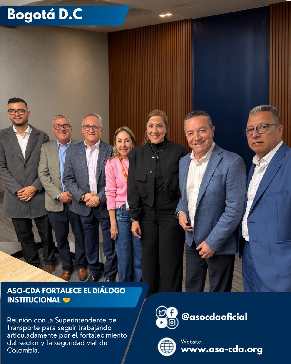AsoCdaOficial's tweet photo. ASO-CDA sostuvo el día de hoy, 18 de septiembre, una reunión con la Superintendente de Transporte, Dra Ludmila Vergara, en la que se reafirmó nuestro compromiso de continuar trabajando de manera articulada con las entidades  para aportar al fortalecimiento de la seguridad vial. https://t.co/skGqororVM